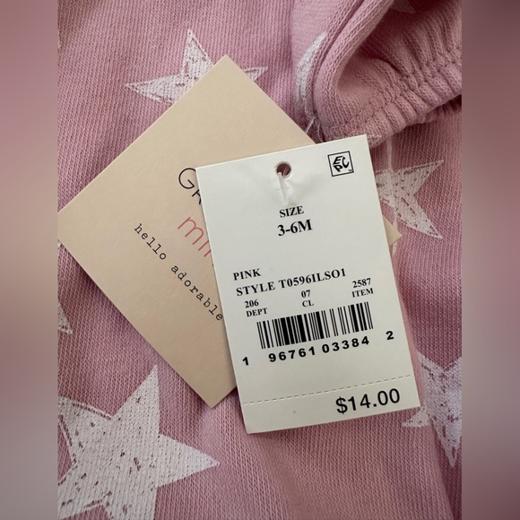 NWT Grayson Collective Sweatshirt Bodysuit with Sleeve Ruffles baby size 3-6 M - Picture 5 of 8